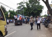 Satgas Kamseltibcar Lantas Polres Bima Kota Atur Lalu Lintas untuk Mengurai Kemacetan Saat Kampanye