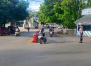Cegah Kemacetan dan Imbau Pengguna Jalan Satlantas Polres Bima Laksanakan Gatur Lalin di Pagi Hari