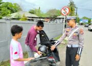 Personel Satlantas Polres Bima Kota Laksanakan Rawan Sore, Berikan Teguran dan Imbauan Keselamatan