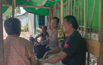 Bhabinkamtibmas Jatibaru Timur Sosialisasi Layanan 110 dan Imbau Warga Tidak Gunakan Knalpot Brong