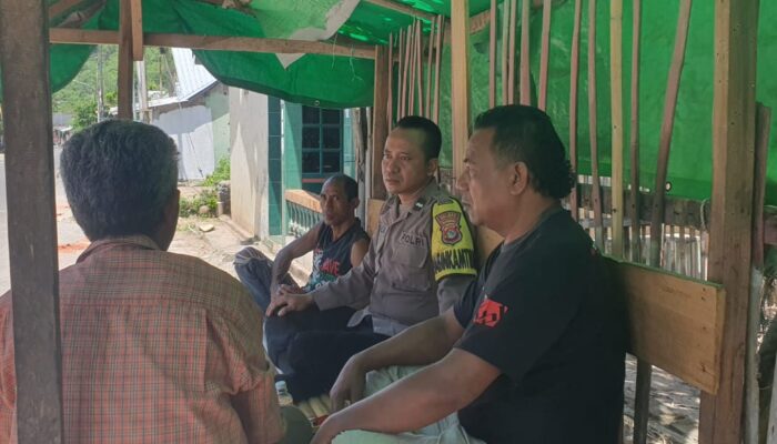 Bhabinkamtibmas Jatibaru Timur Sosialisasi Layanan 110 dan Imbau Warga Tidak Gunakan Knalpot Brong